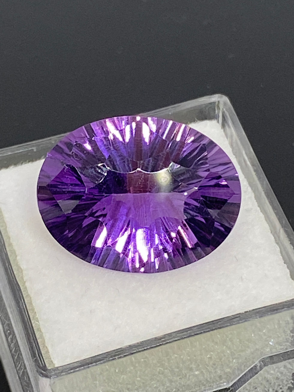 縮圖：Amethyst | Custom cut Oval | 18 x 14 mm