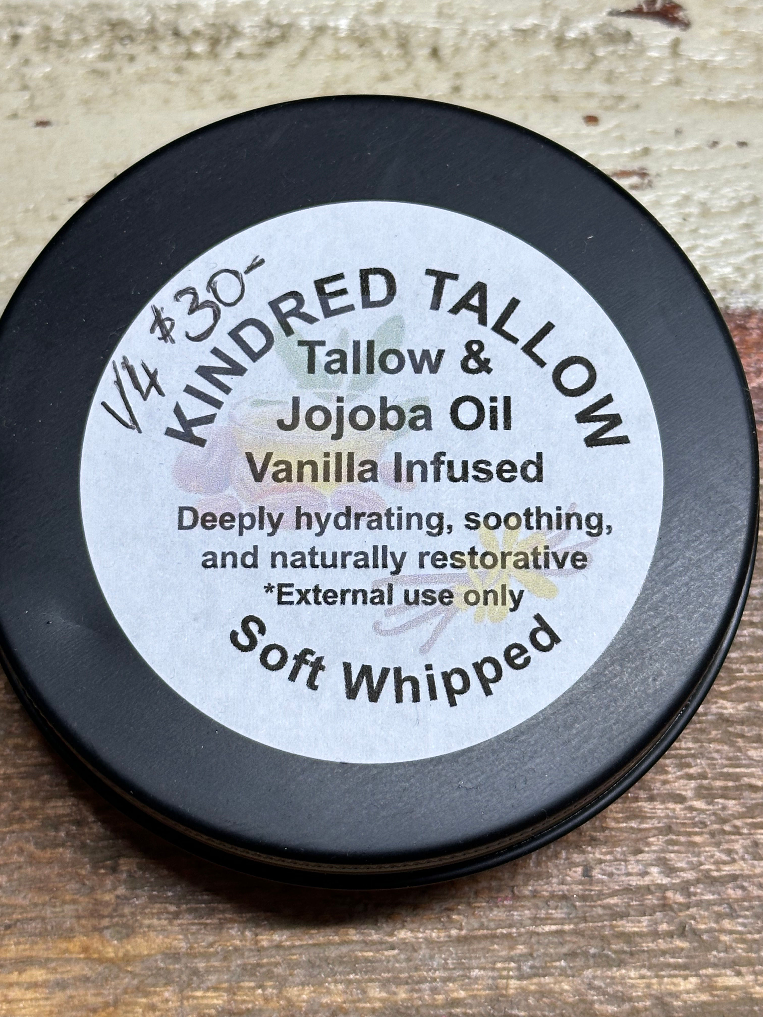 Kindred tallow and jojoba oil vanilla infused 80 g