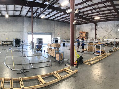 A wide angle shot of the factory floor in Orlando, FL