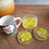 Thumbnail: round coasters and holder set