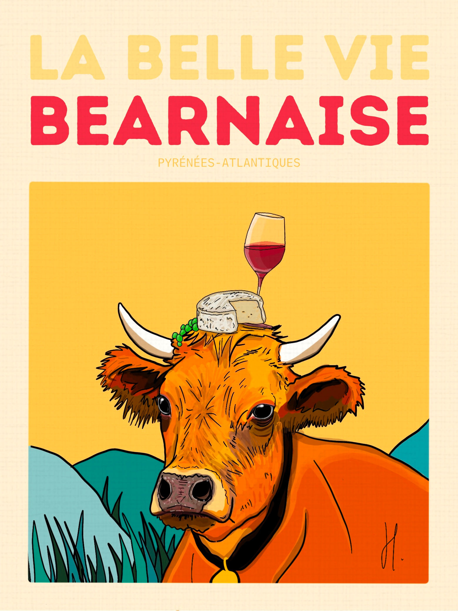 Poster "Belle vie béarnaise" Pyrénées 2025
