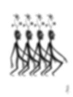 Personnages fleurs noir et blanc dessin illustration poster carte vallée d'Aspe Pyrénées aydius art artisanat