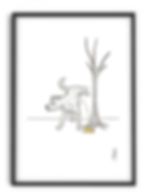 chien dessin illustration poster carte vallée d'Aspe Pyrénées aydius art artisanat Béarn