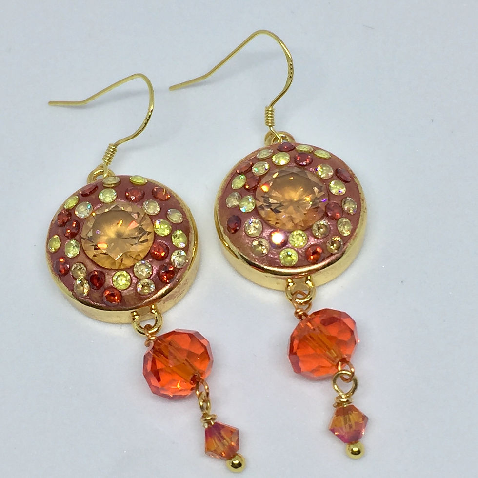Cubic zirconia drop earrings