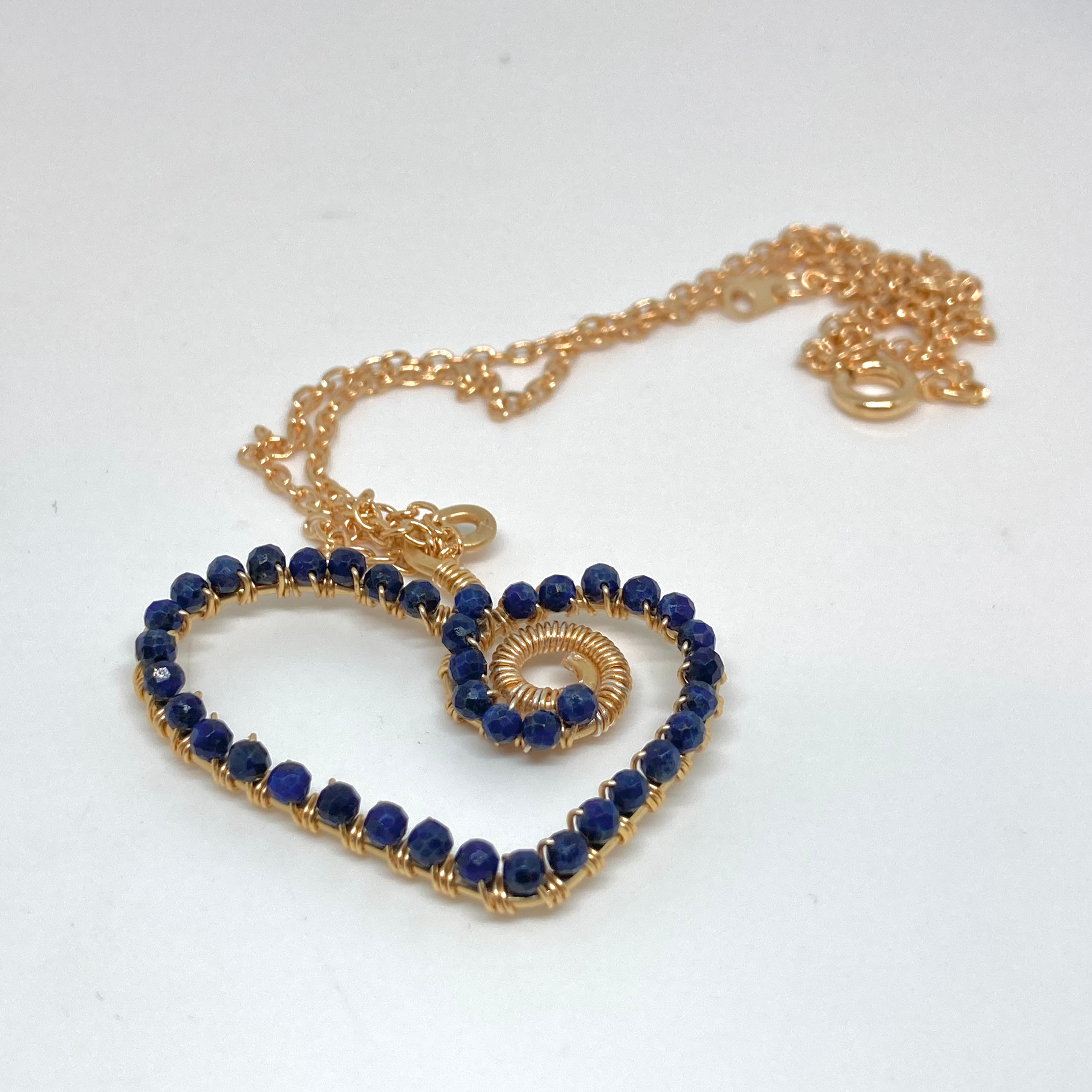 Lapis lazuli heart pendant