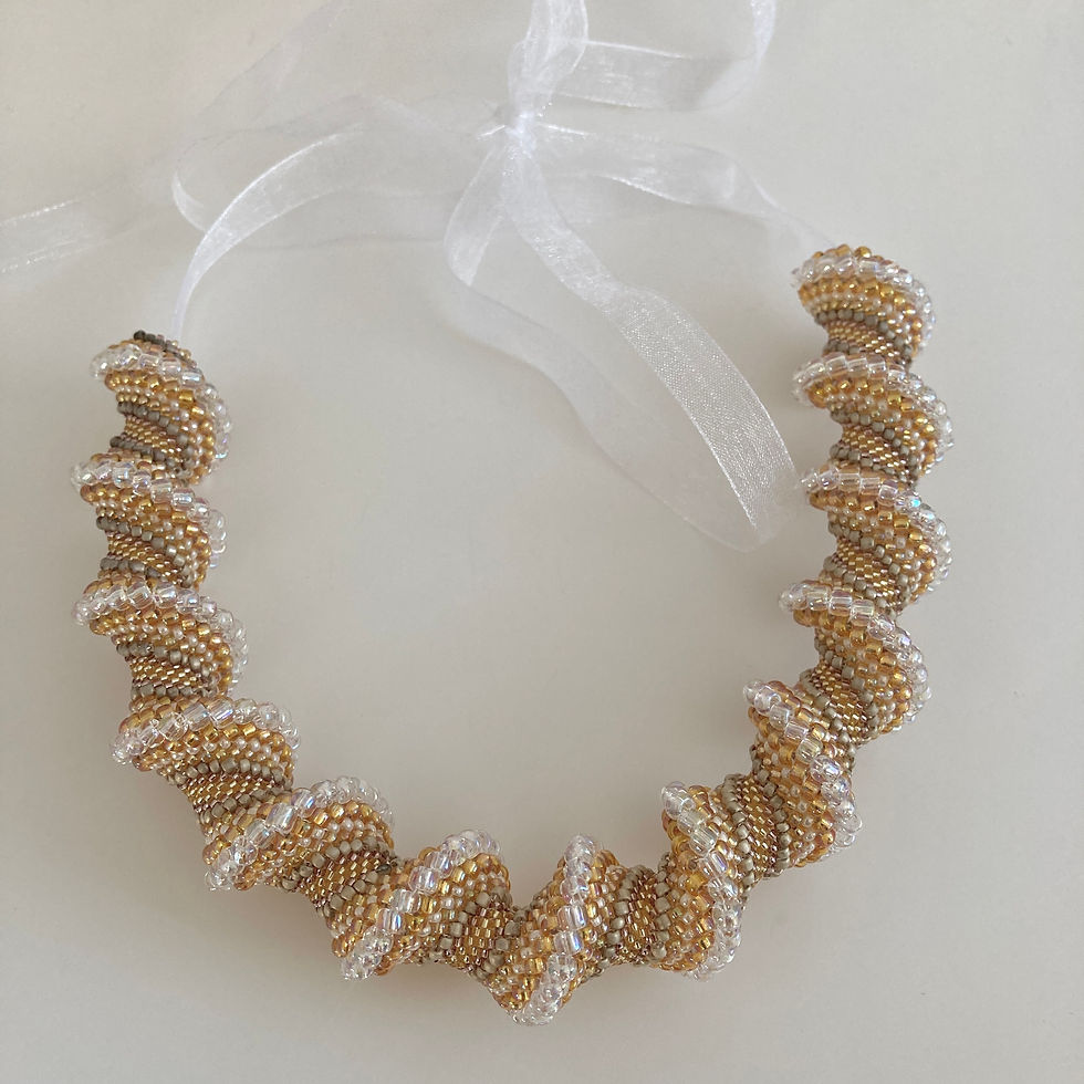 Hand stitched  bridal necklace
