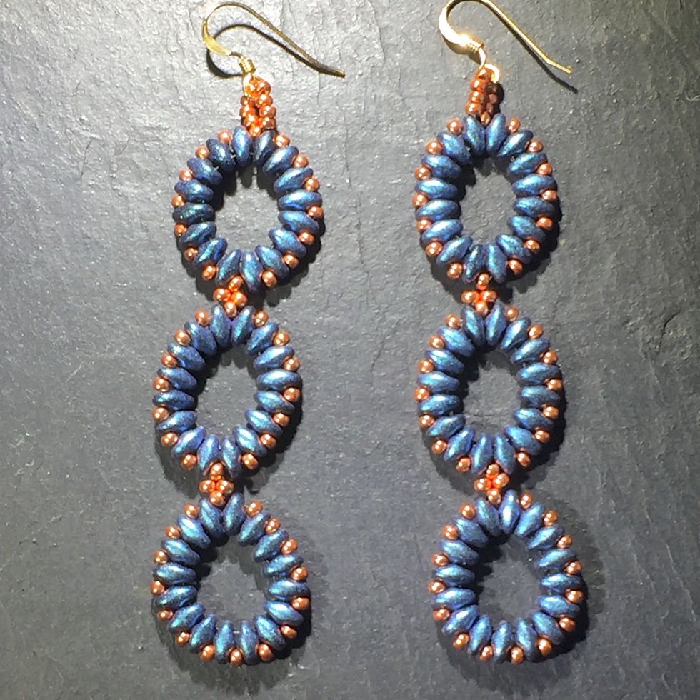 Thumbnail: Earrings - hand stitched