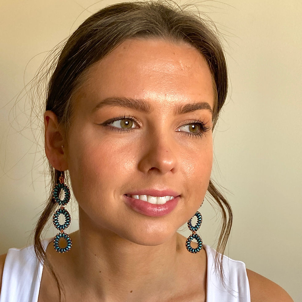 Thumbnail: Earrings - hand stitched