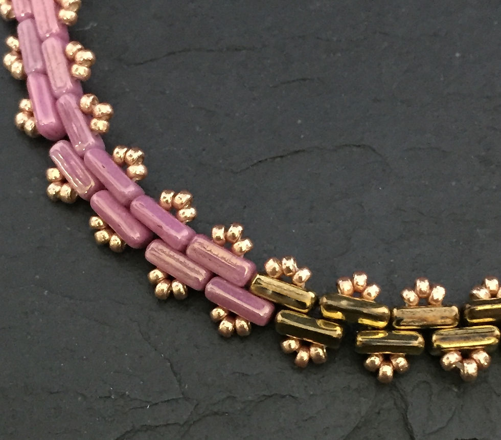 Hand stitched bracelet