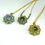 Thumbnail: Hand stitched crystal flower pendants