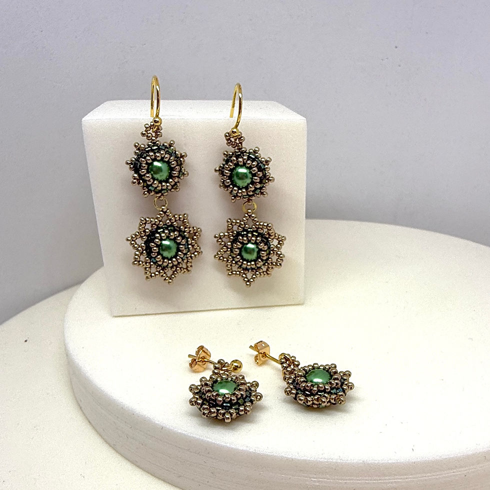 Thumbnail: Hand stitched earrings