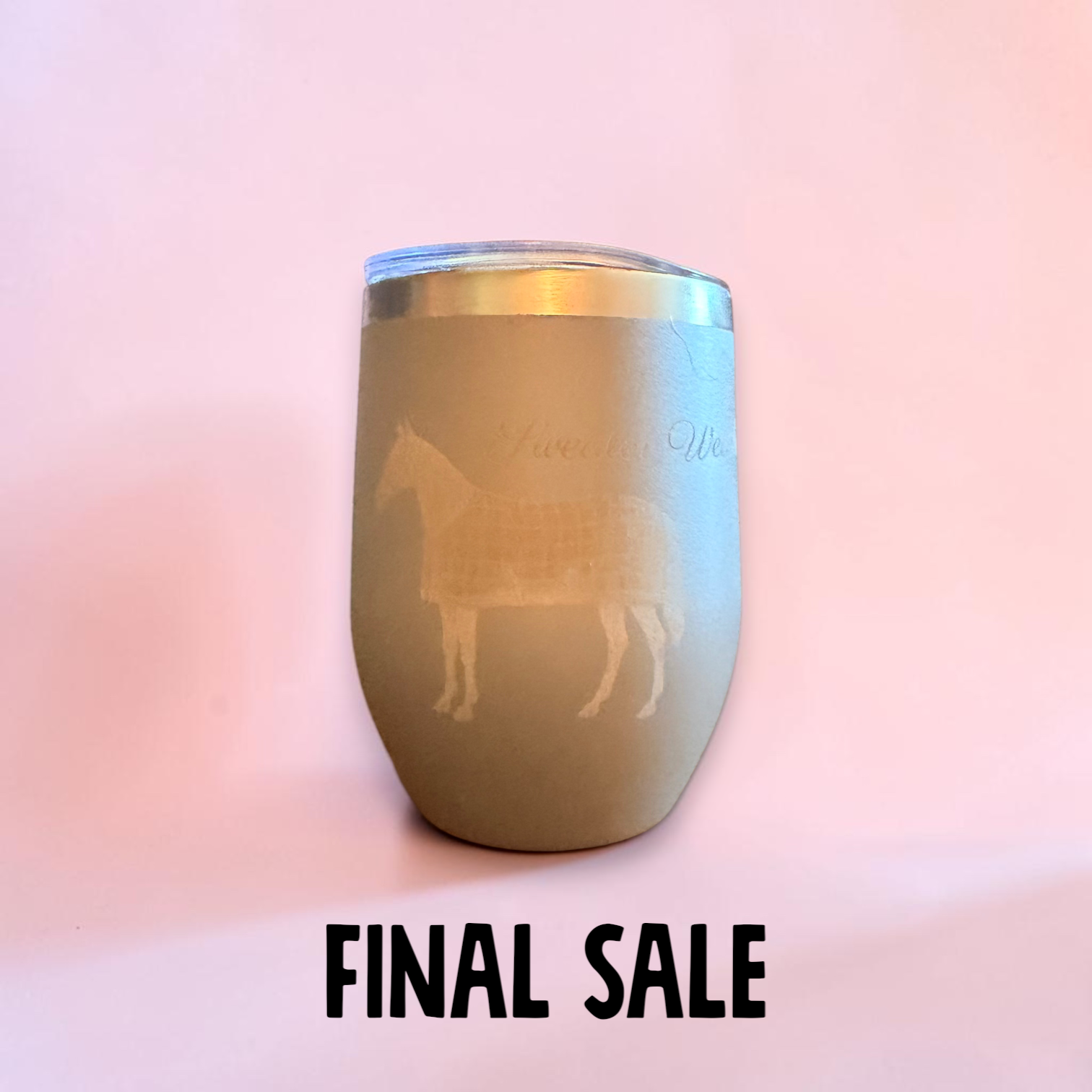 Sweater Weather grey wine tumbler