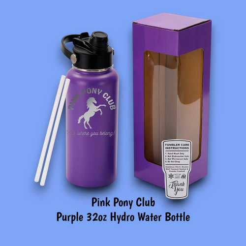 Pink Pony Club 32oz Hydro Water Bottle | Equine & Design