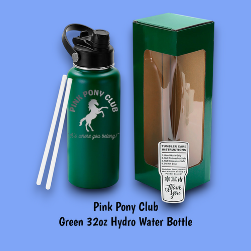 Pink Pony Club 32oz Hydro Water Bottle | Equine & Design