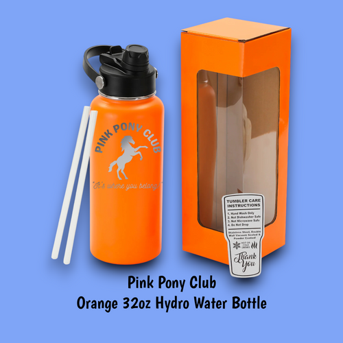 Pink Pony Club 32oz Hydro Water Bottle | Equine & Design