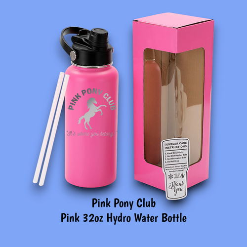 Pink Pony Club 32oz Hydro Water Bottle | Equine & Design