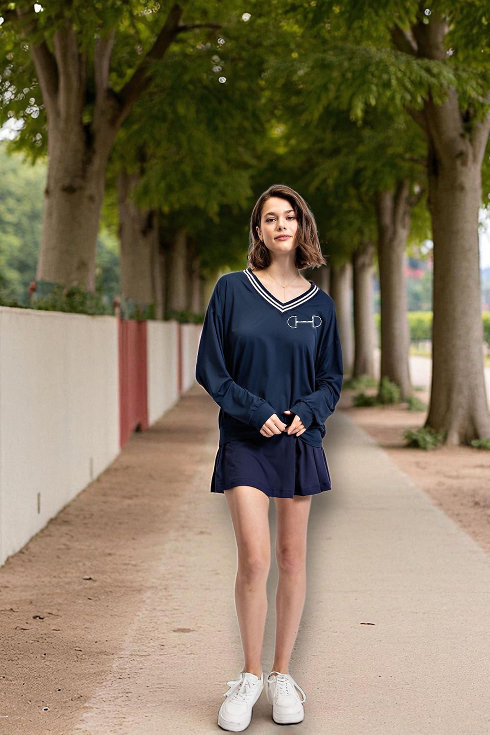 Miniatura: THE CHARLOTTE QUICK DRY V-NECK LONG SLEEVE SWEATSHIRT