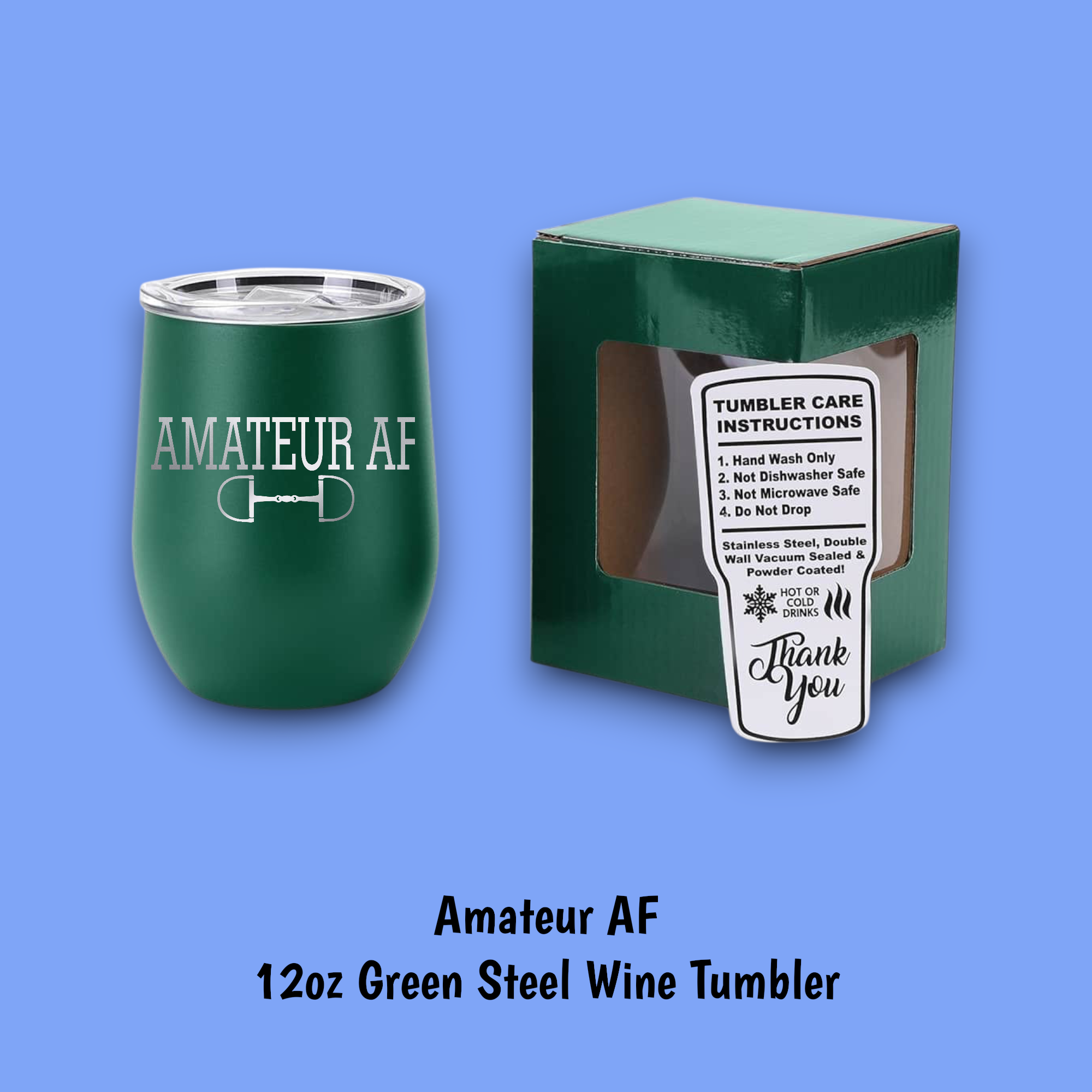 Amateur AF Steel Wine Tumbler
