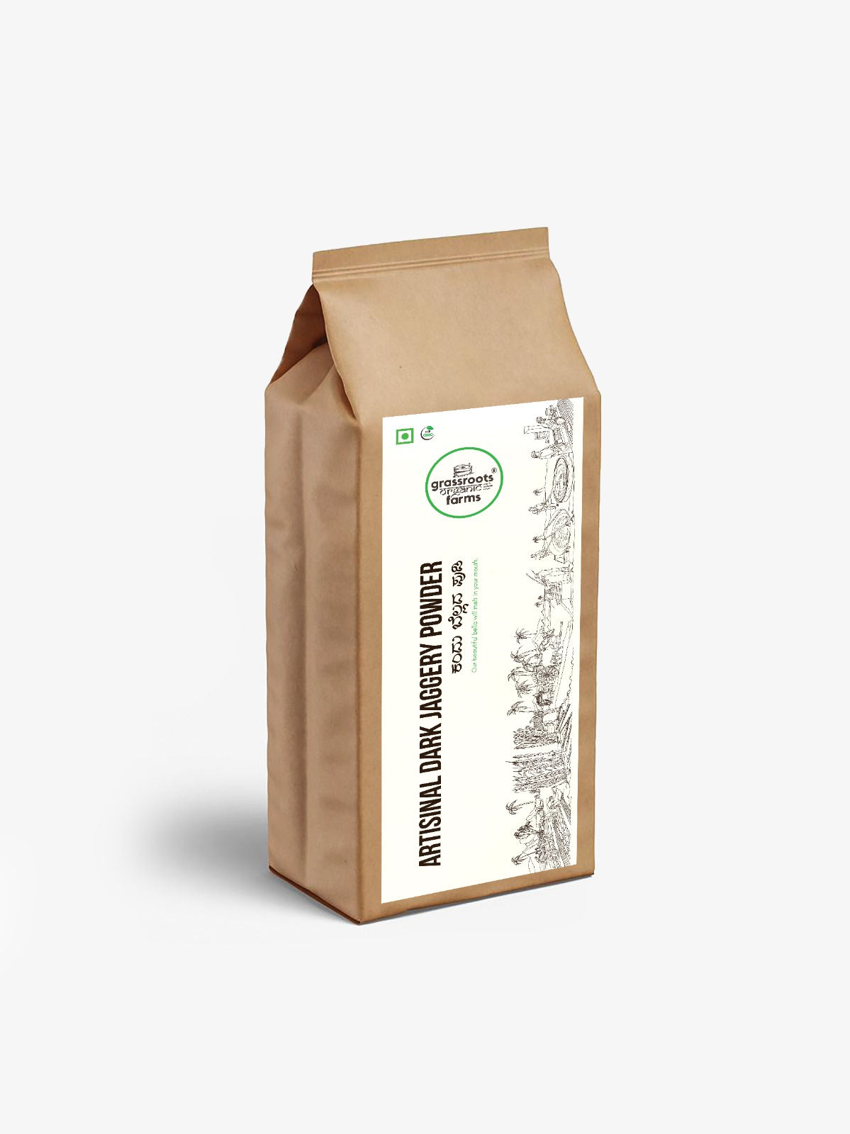 Grassroots Organic Farms Artisinal Dark Jaggery Powder