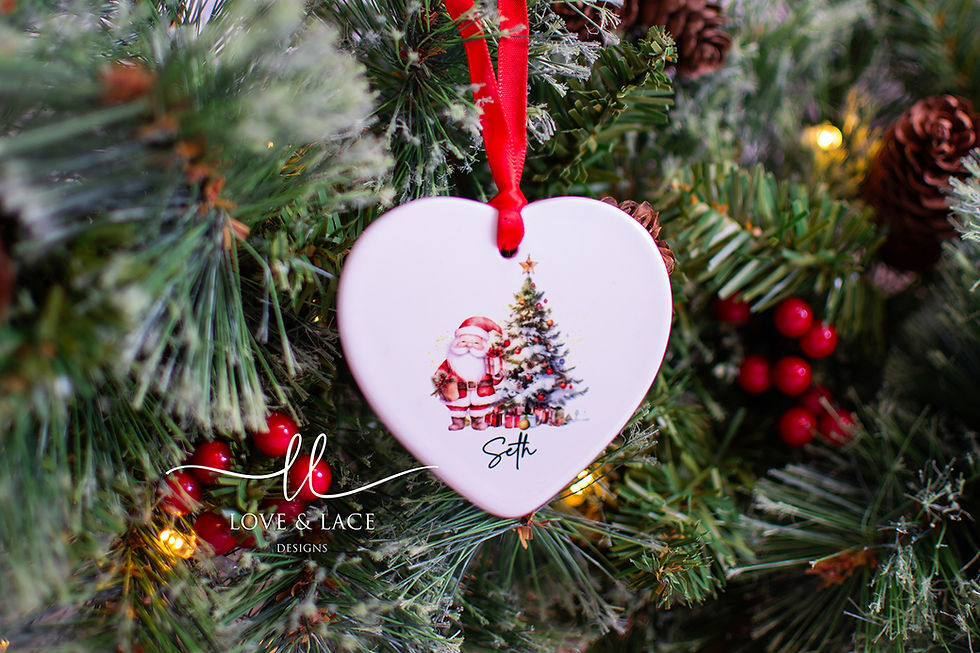 Personalised Ceramic Heart Bauble