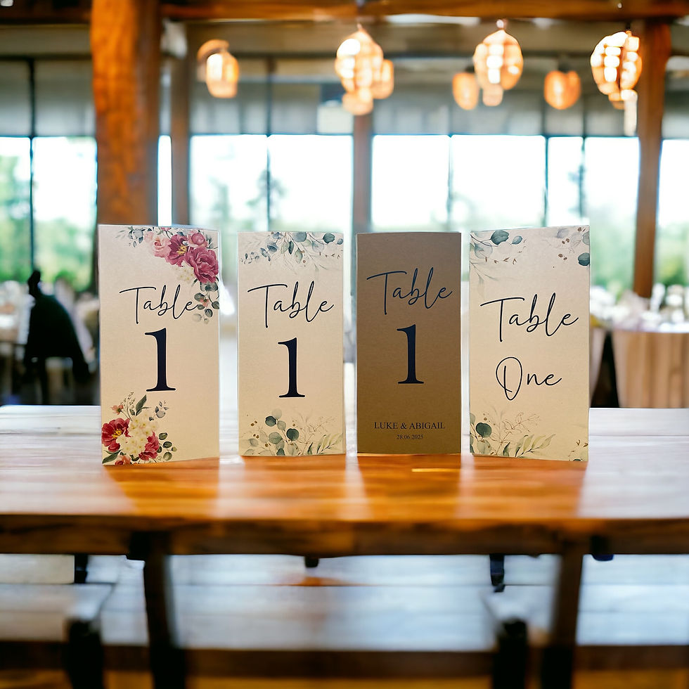 Wedding table talkers