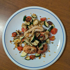 Totani gratinati con verdure
