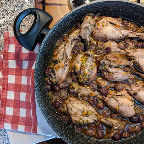 Coscette di pollo all'uva