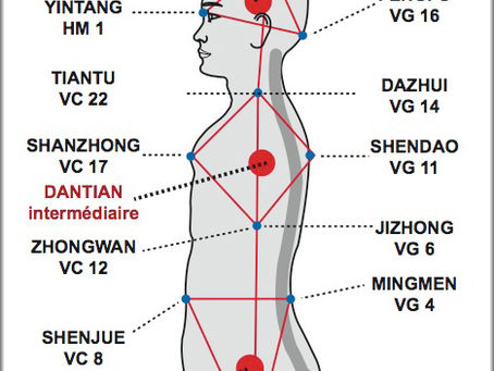 Les centres énergétiques du corps (dantian)