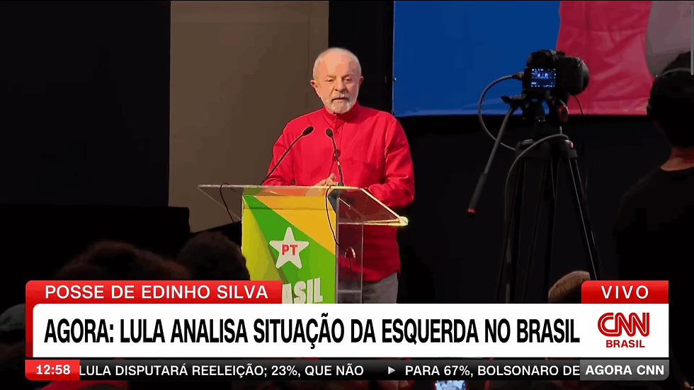 Fala de Lula foi interrompida na CNN Foto: Reprodução/CNN Brasil