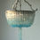 Thumbnail: Sea Glass Chandelier Ombre Semi-FLUSH  Coastal Decor Beach Glass Ceiling Fixture