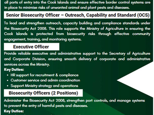 Ministry of Agriculture - Vacancies