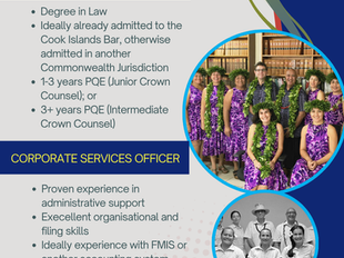 Cook Islands Crown Law Vacancies