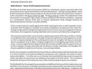 Office of the Public Service Commissioner Media Release