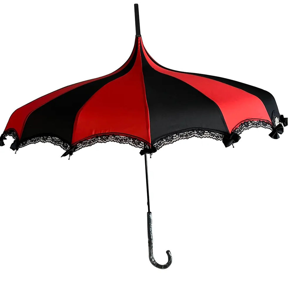 Thumbnail: Soake Pagoda Umbrella With Lace and Bows