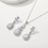 Thumbnail: Silver Necklace and Earrings 