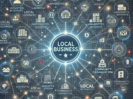 Houston business building backlinks from local organizations