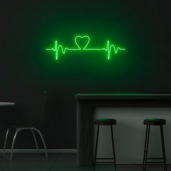 Miniaturbild: Heartbeat LED Neon Sign, Neon Sign Custom, Home Decor