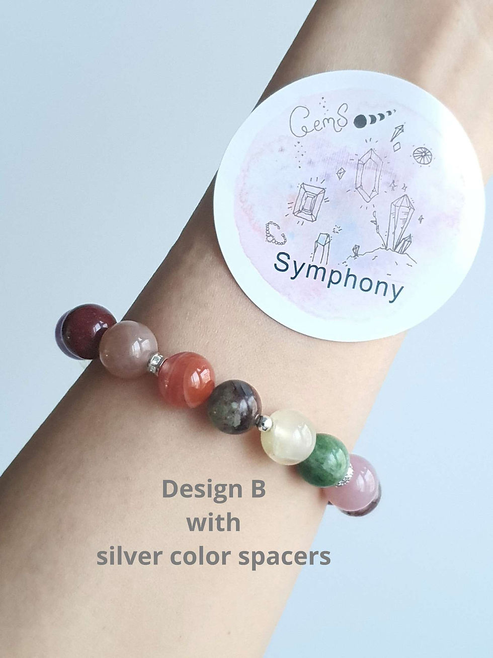 縮圖：Multifunction Crystals Bracelets 10.5mm 15cm