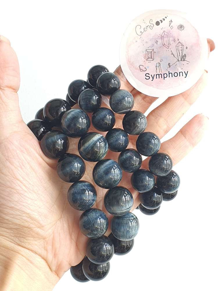 Blue Tiger Eye Bracelets (AAA)