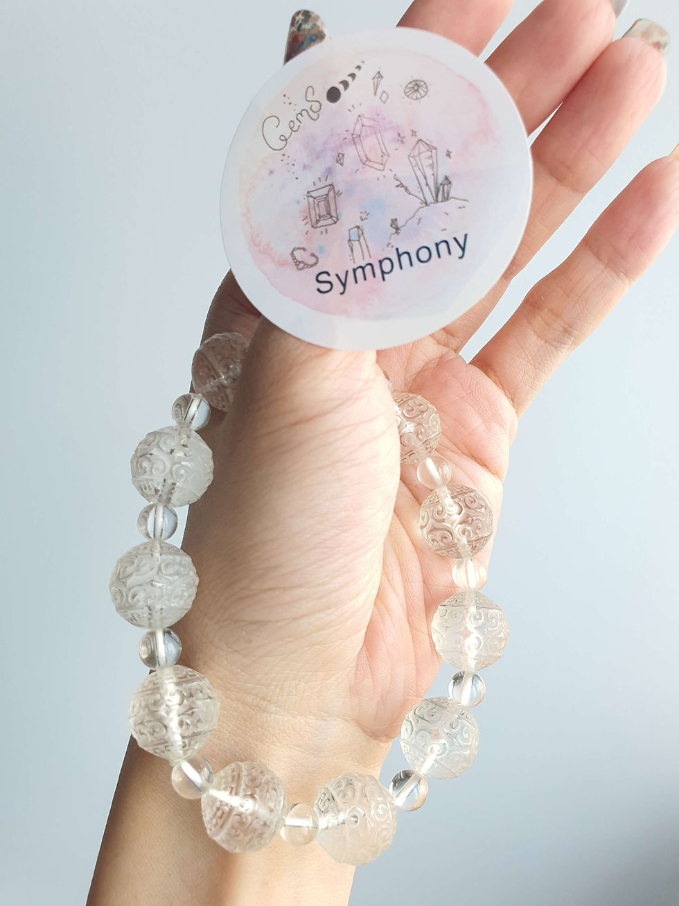 Huiwen Clear Quartz Energy Bracelet