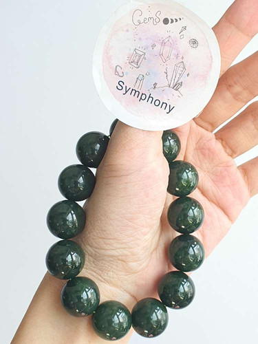 Gemmomove つよく Black Jade Bracelet 16コマ