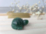 Thumbnail: Green Strawberry Quartz carved in small turtoise 