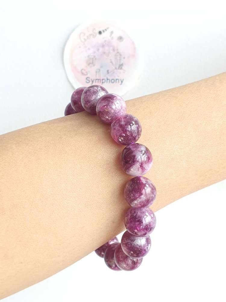 Rare Lithium Mica Lepidolite energy bracelets (AAAA)