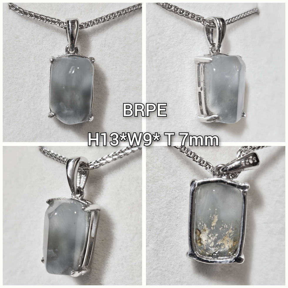 縮圖：Blue Rabbit Hair Rutilated Quartz in Sliver 925 Pendants