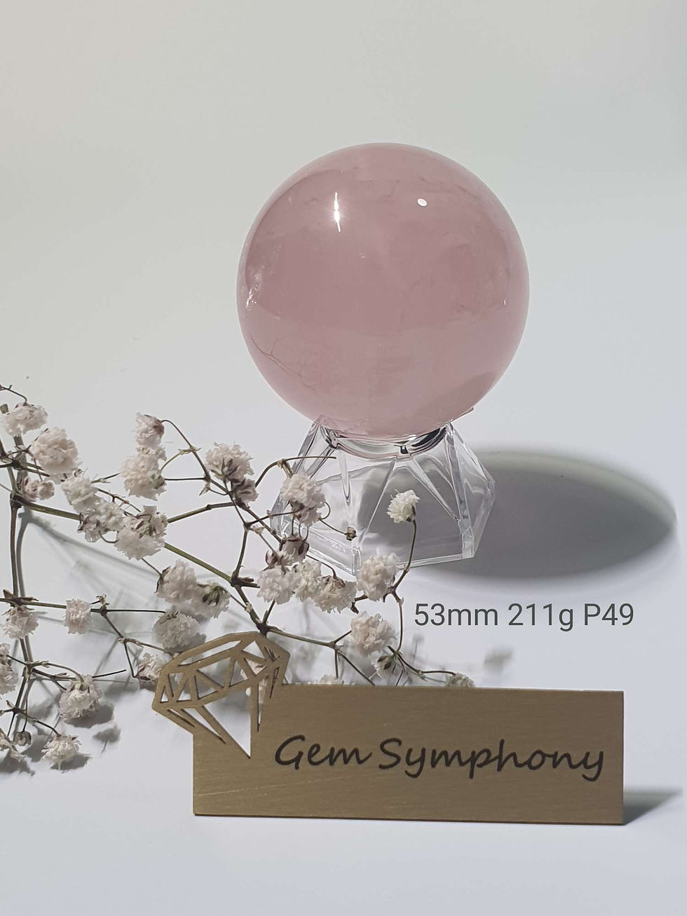 Thumbnail: Asterism Rose quartz spheres  50mm-60mm  (Brazil)