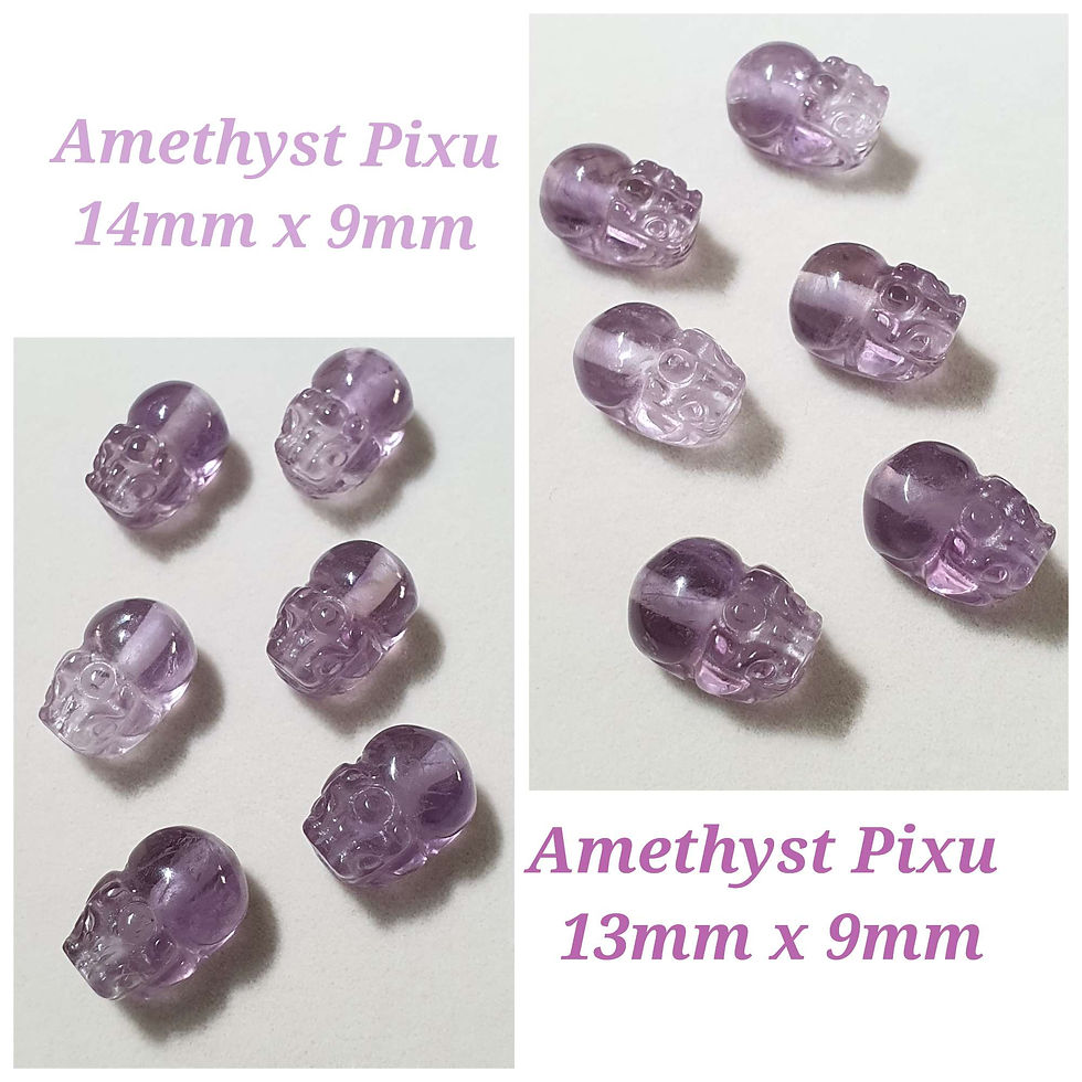 縮圖：Carved Pixu crystals for DIY Bracelets *with through hole