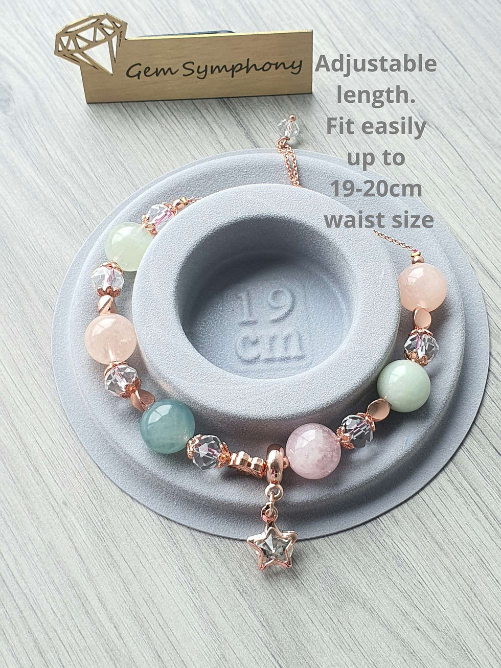 Thumbnail: DIY extendable bracelet chain*Beryl with Rose Gold plated accessories 