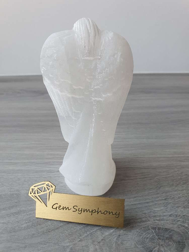 縮圖：Angel carved in Selenite H123mm 244g ( Morocco A)