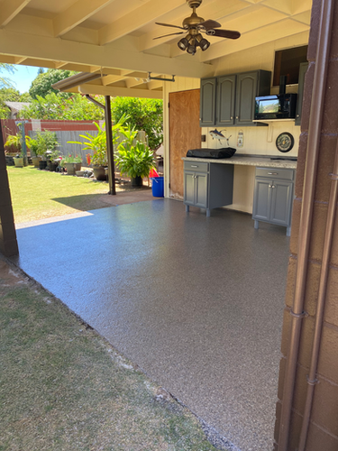 Residential Epoxy Floor Outdoors Kauai