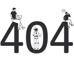 404-error-page-design-with-artificial-intelligence-robot-holding-megaphone-plus-web-develo